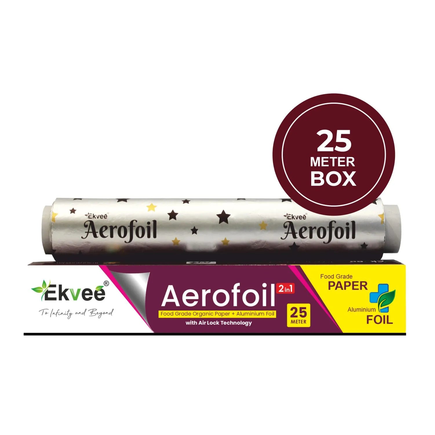 Aerofoil – 2-in-1 Aluminium Foil Paper Roll 25 Meter Pack of- 1