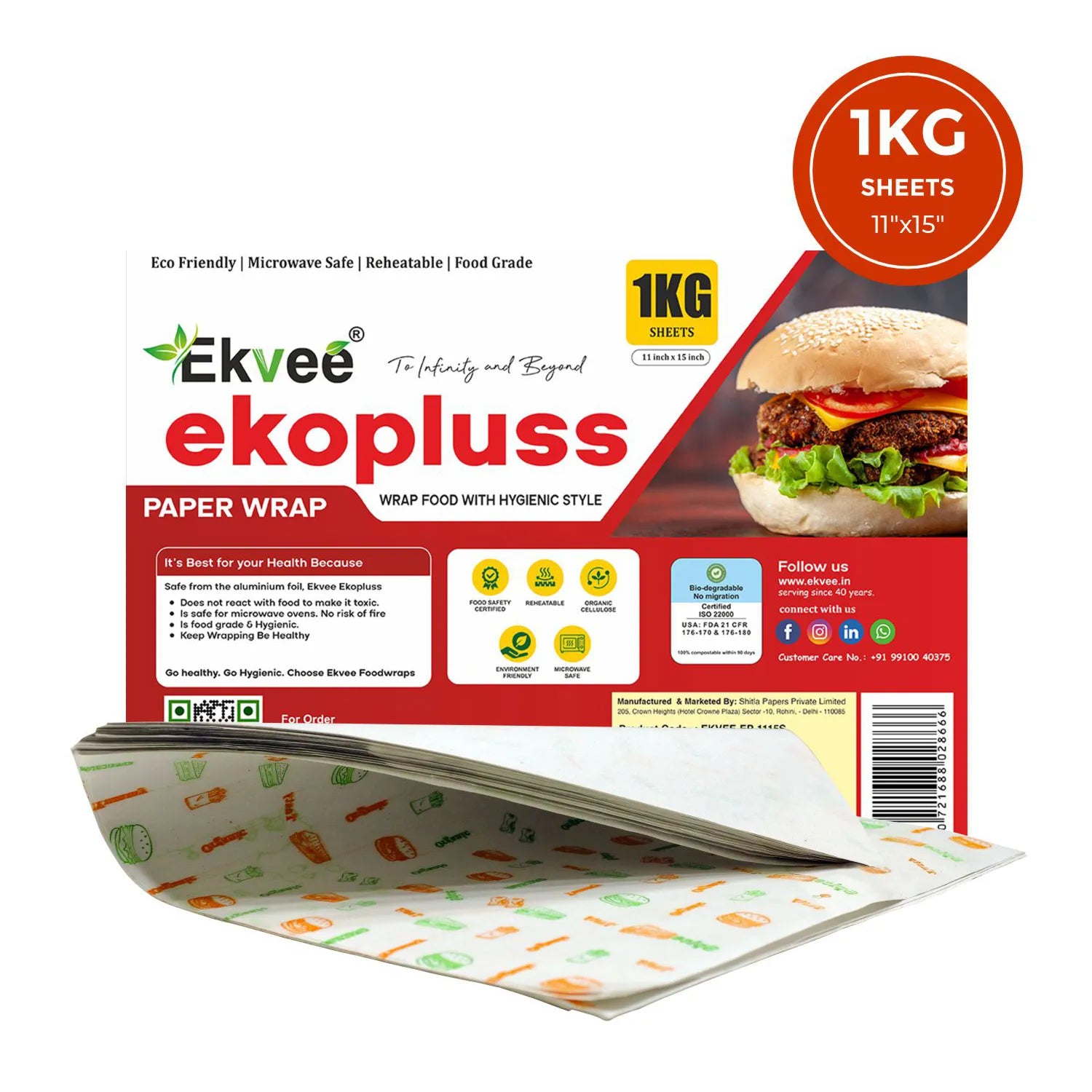 Ekopluss – Paper Wrap 1 kg Sheets (11x15 Inch) Pack of-1