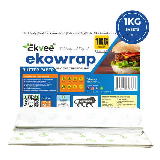 Ekowrap Butter Paper 1 kg Sheets 11x11 Inch Pack of-1