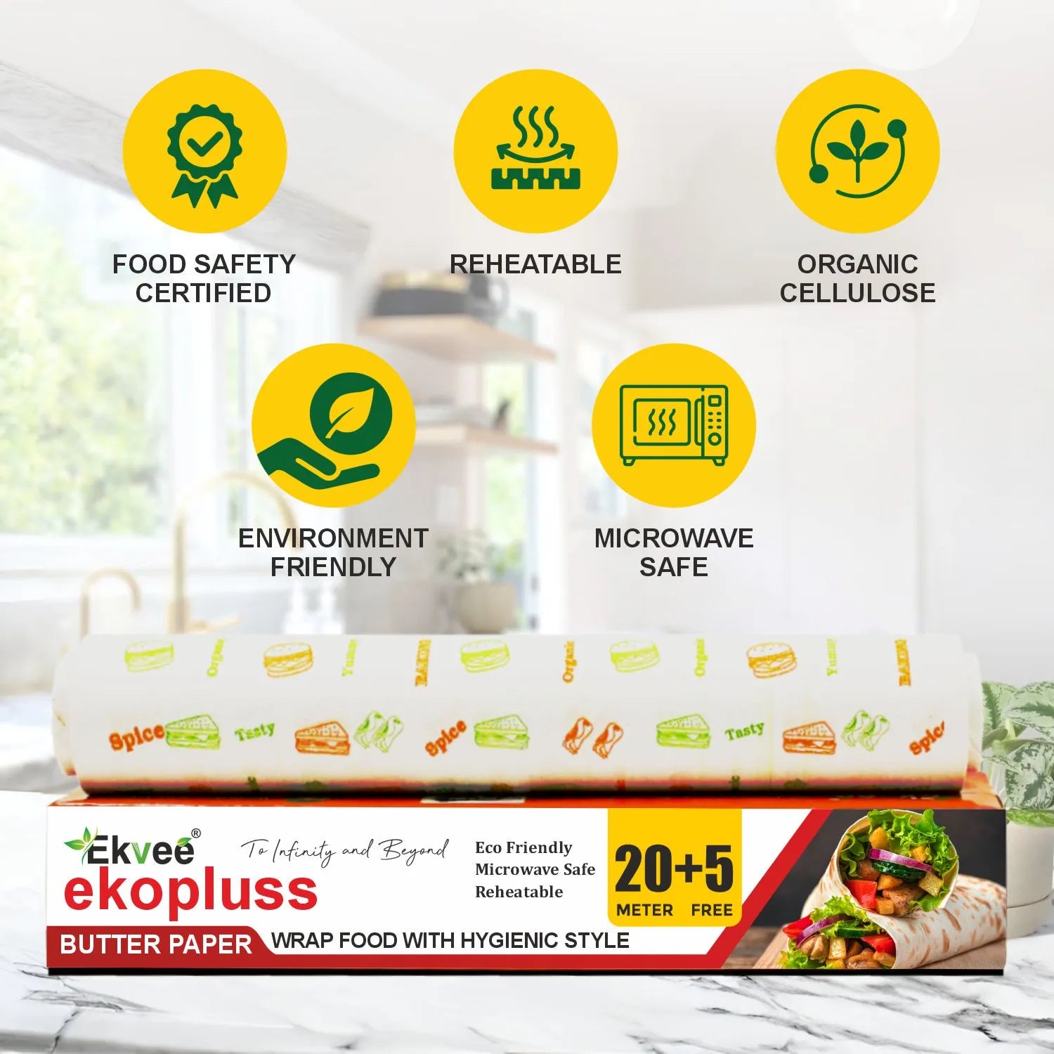 Ekopluss – Paper Wrap 25m Roll Pack of-1