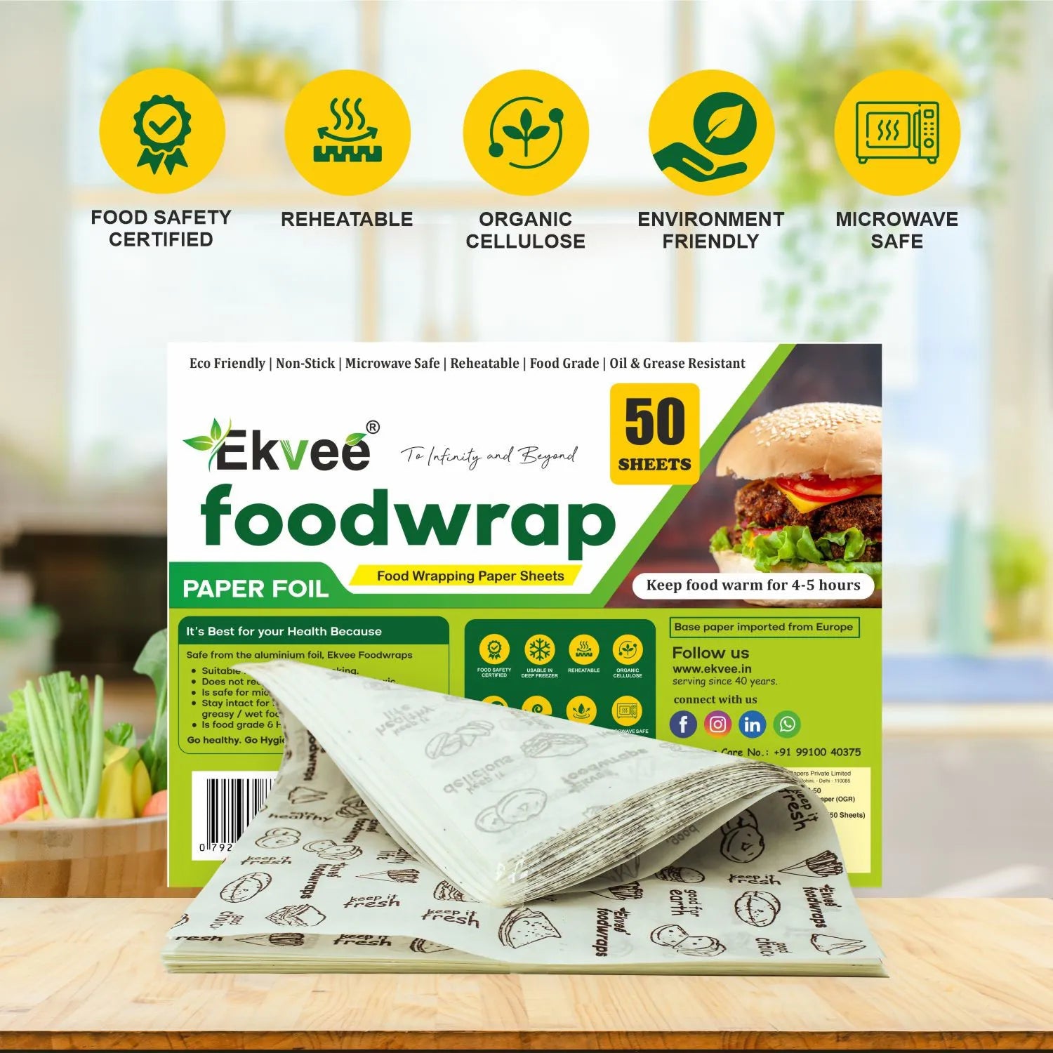 Food Wrapping Paper 50 Sheets Pack  Features