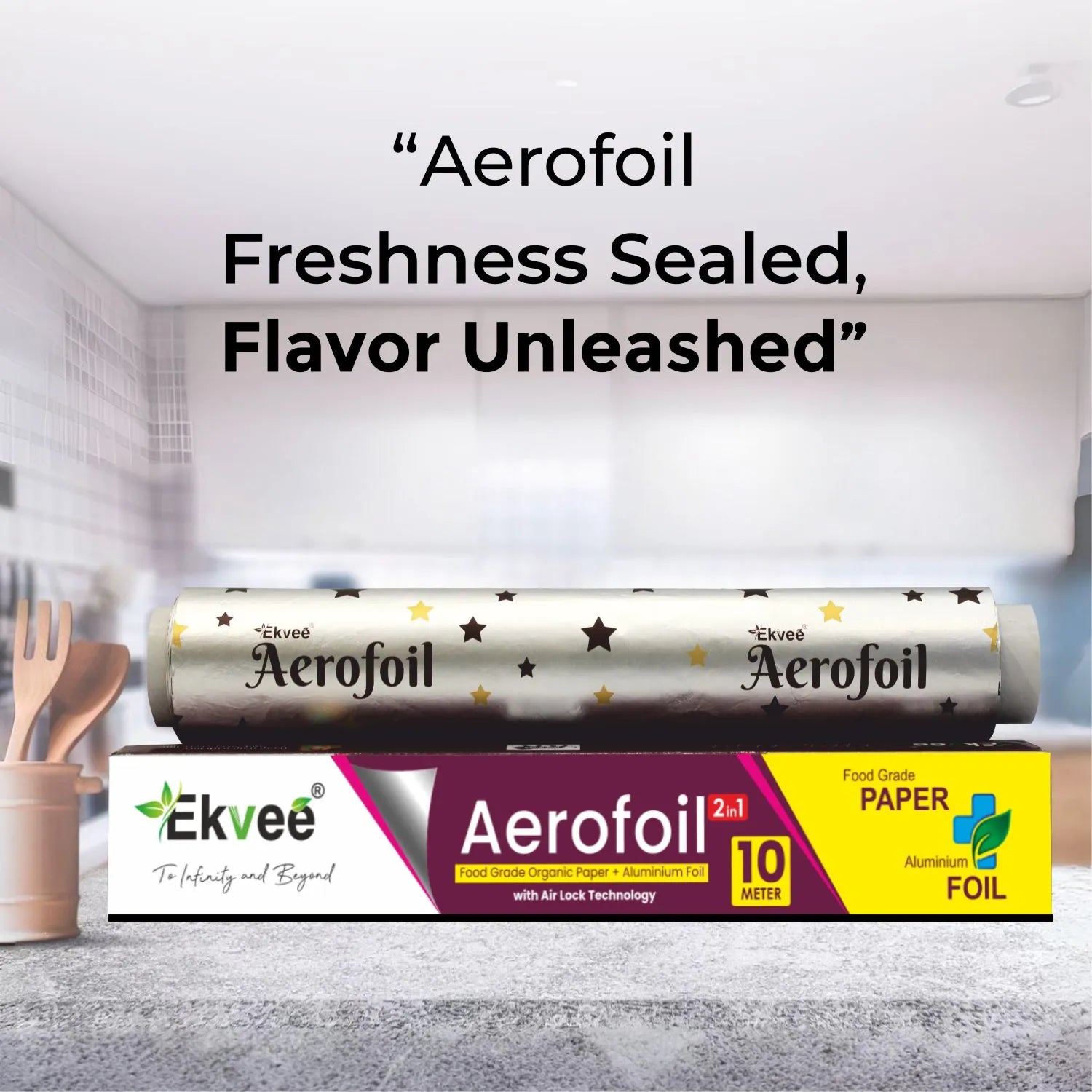 Aerofoil 2-in-1 Aluminium Foil Paper Roll 10 Meter
