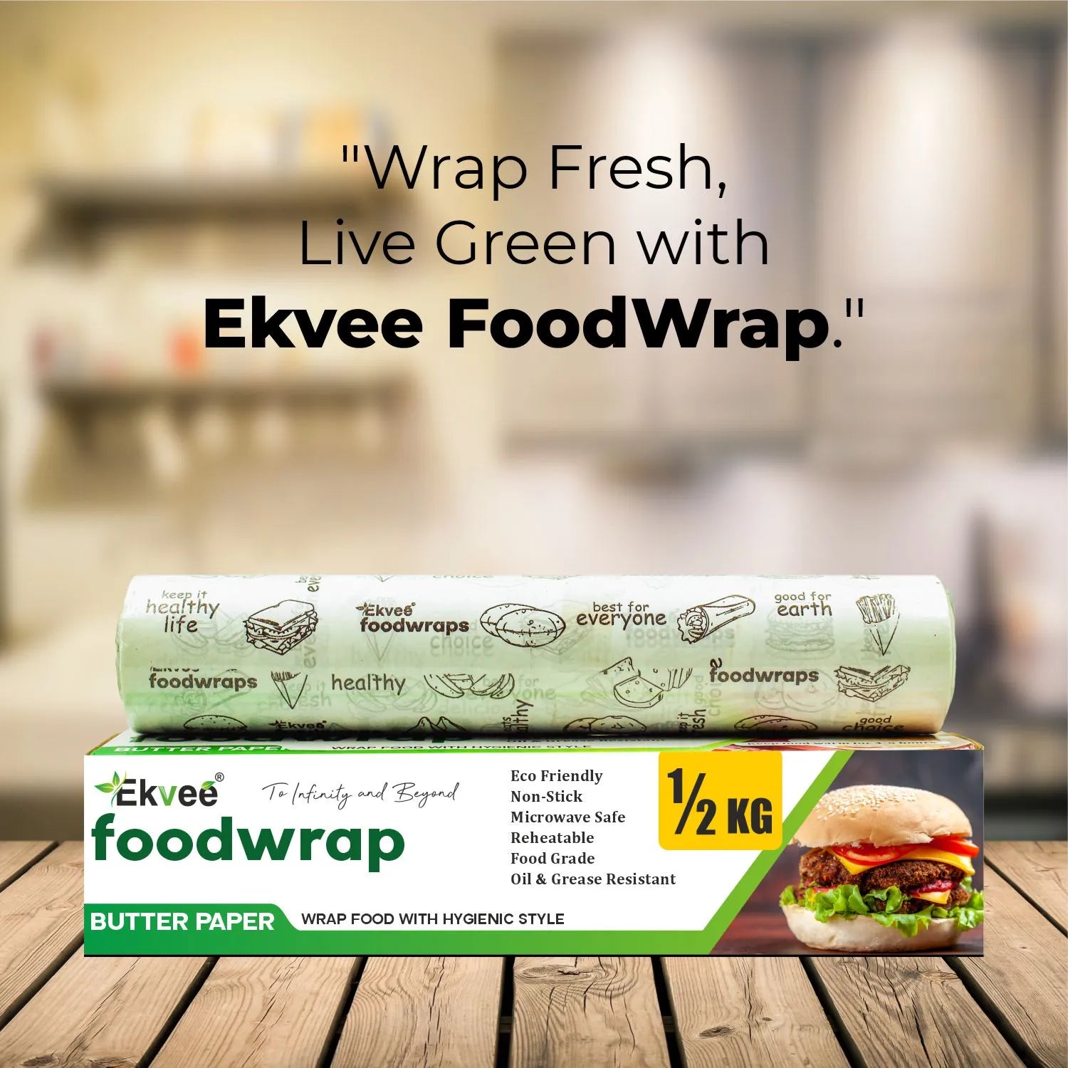 Food Wrapping Paper Half kg Roll with Box