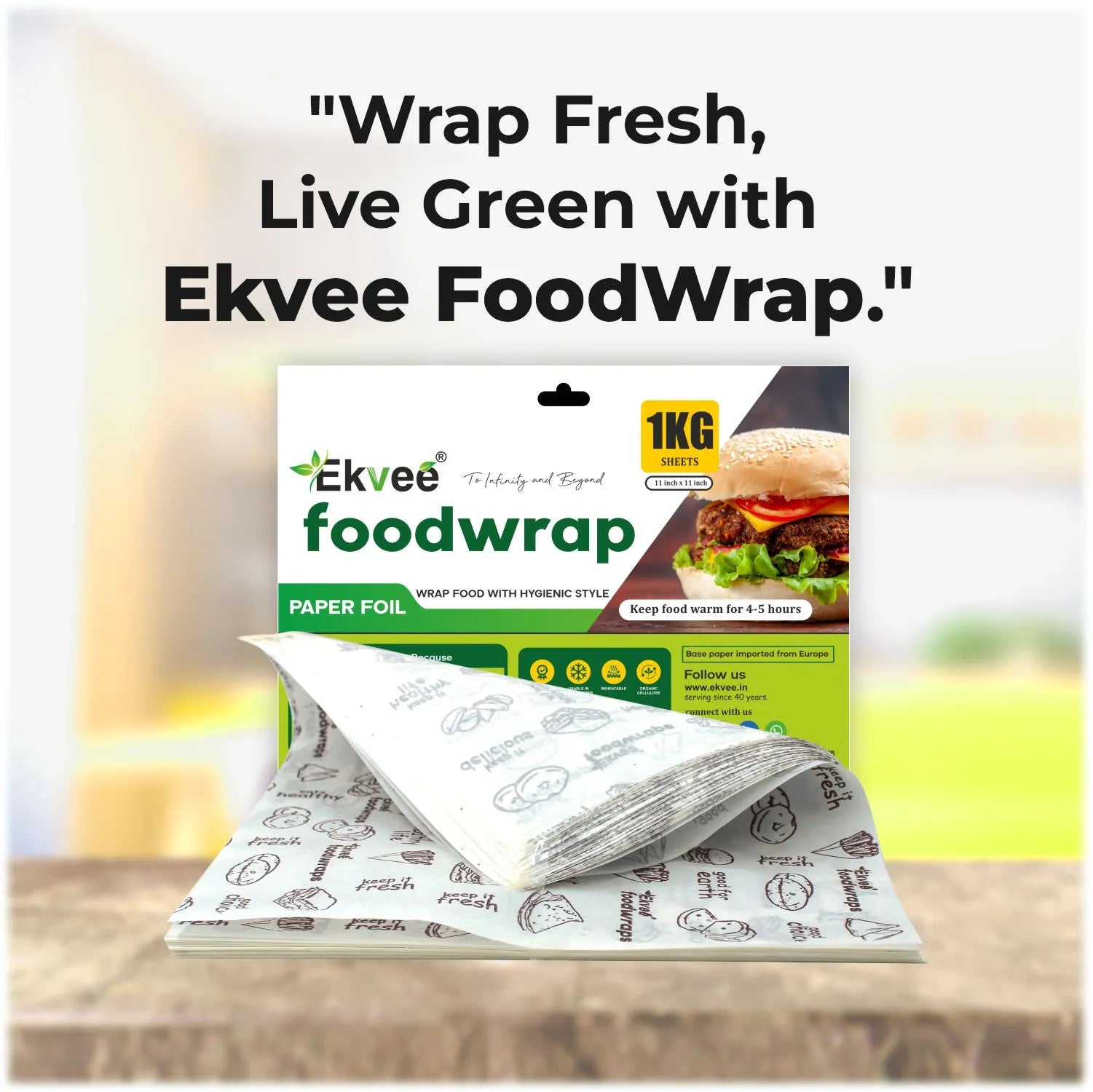 Food Wrapping Paper Sheets 1kg (11x11) Inch Pack