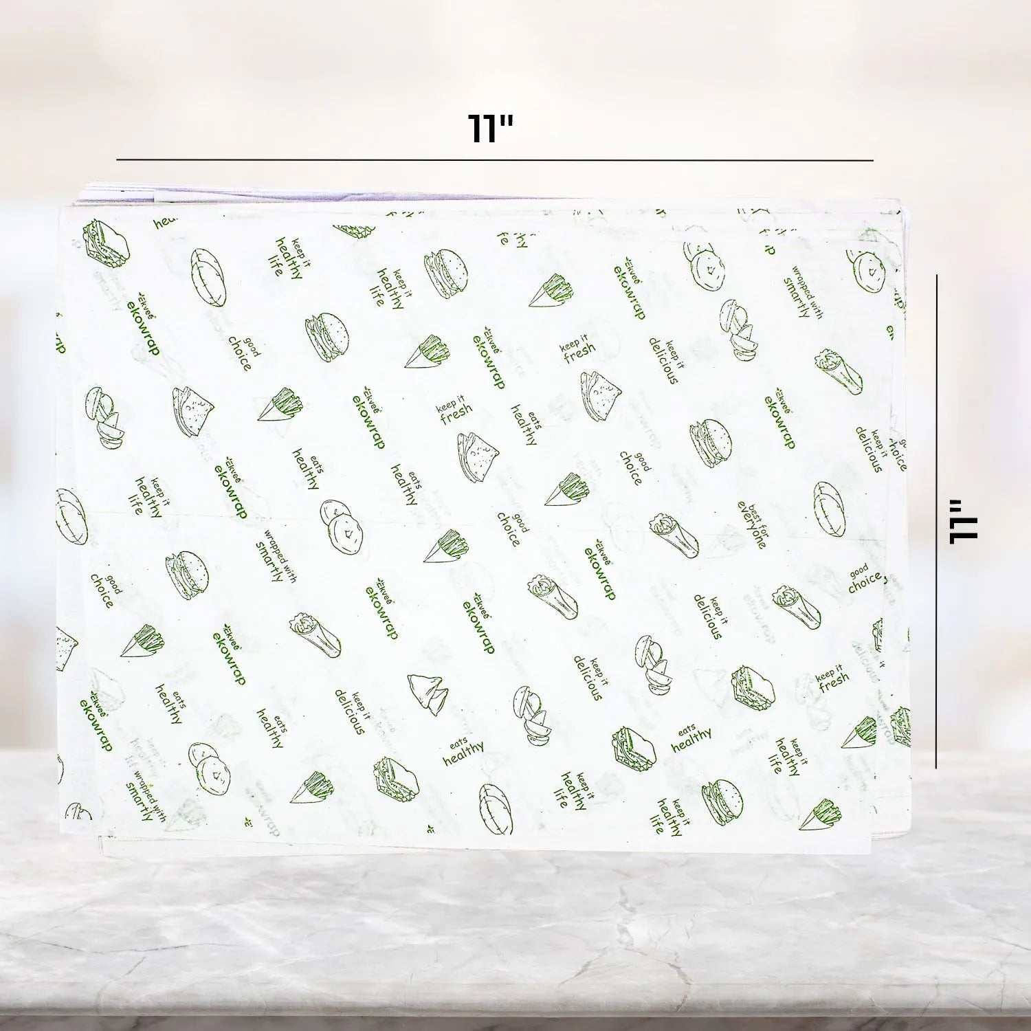 Ekowrap Butter Paper 90 Sheets (11x11 Inch) Pack of-1