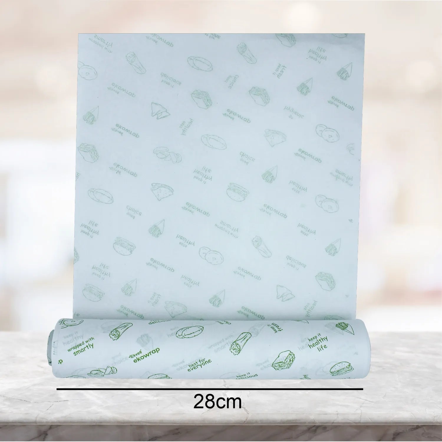 Ekowrap Butter Paper Half Kg Roll Pack of-1