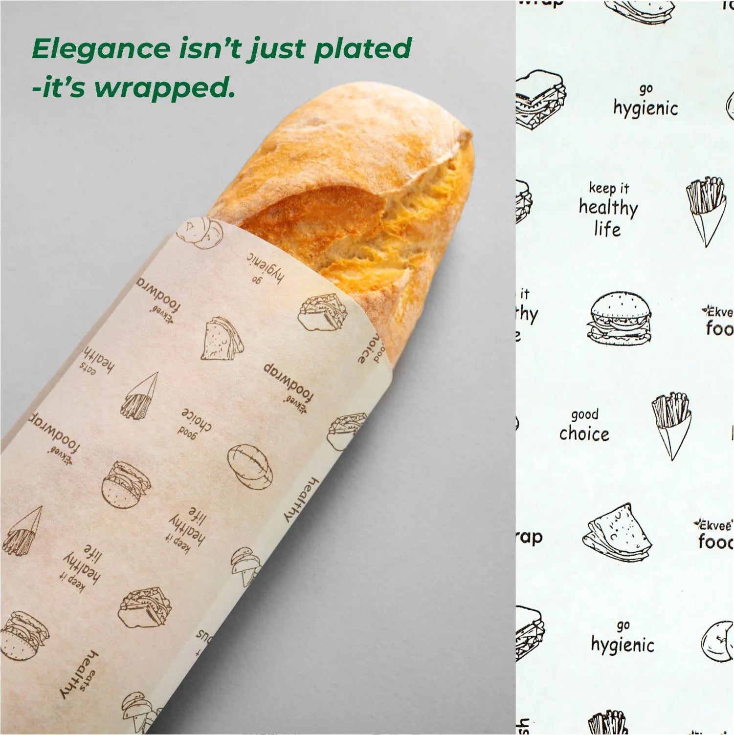 Food Wrapping Paper 100 Sheets Pack 