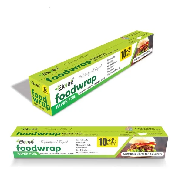 Ekvee Uniwraps Food Wrapping Foil Paper (12 Meter Pack Of 2)