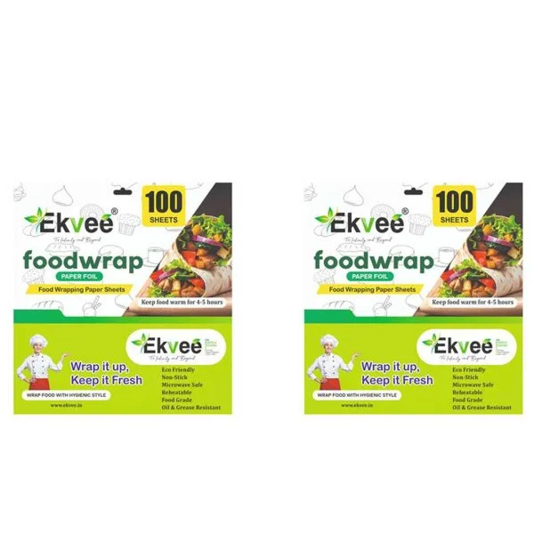 Ekvee Uniwraps Food Wrapping Paper Sheets (100 Sheats Pack Of 2)