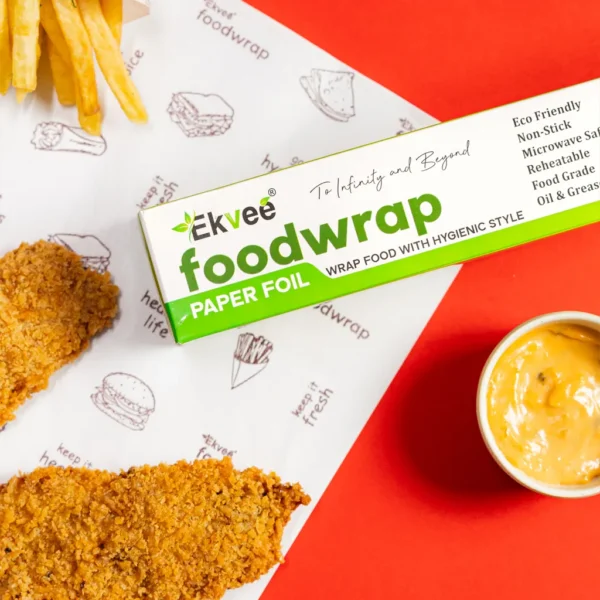 Ekvee Foodwrap – Best Food Wrapping Paper Foil Roll for wrapping fried snacks