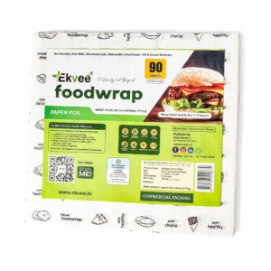 Ekvee Food Wrapping Paper 90 Sheets Pack, Oil & Grease Proof Paper Sheets