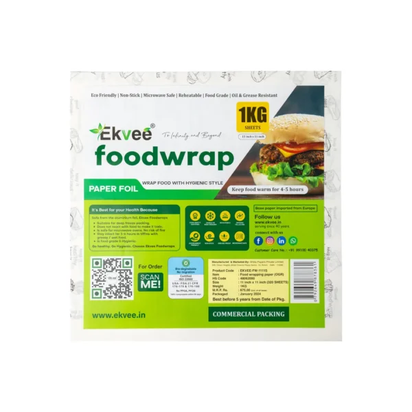 Ekvee Foodwrap 1kg sheets 11x11 inch