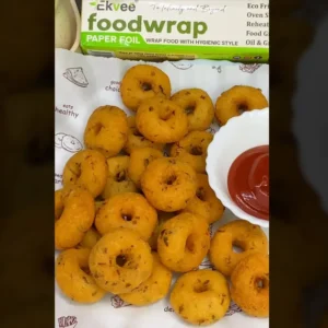 Crispy Potato Semolina Medu Vada Recipe – Perfect Snack with Ekvee Foodwrap, Crispy Potato, Semolina Medu Vada, Recipe, Perfect Snack, Ekvee Foodwrap